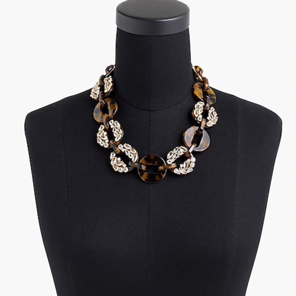 NWOT J. Crew Tortoise Crystal Necklace